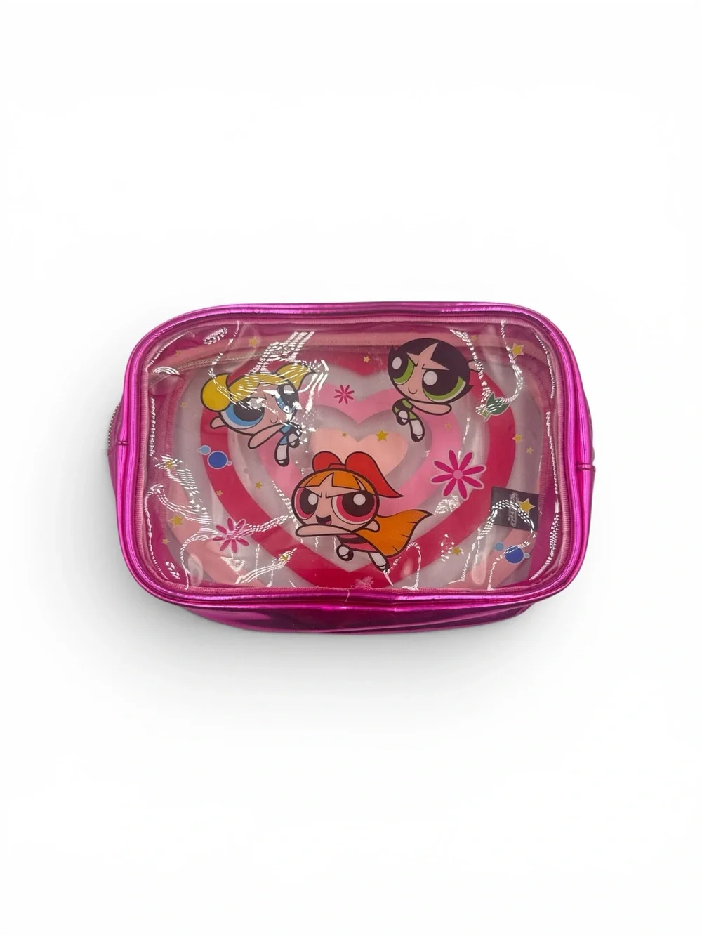 Y2K Powerpuff Girls Pink Glitter Mini Backpack & Matching Cosmetic Pouch Set